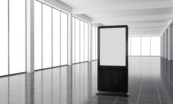 Totem and Kiosk Digital Signage 3d Rendered photo