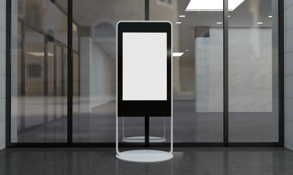 Totem and Kiosk Digital Signage 3d Rendered photo