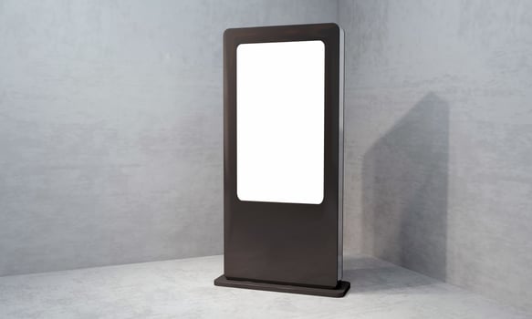 Totem and Kiosk Digital Signage 3d Rendered photo