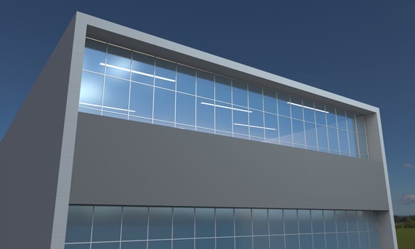 Building Closeup 3d Rendered photo