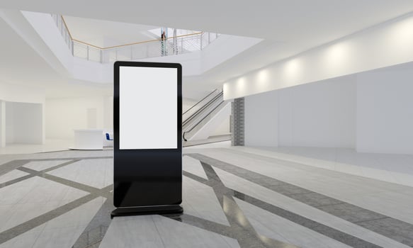 Totem and Kiosk Digital Signage 3d Rendered photo