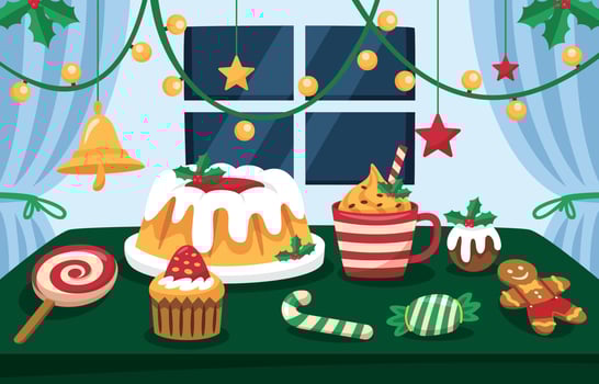 Christmas Food Concept vector