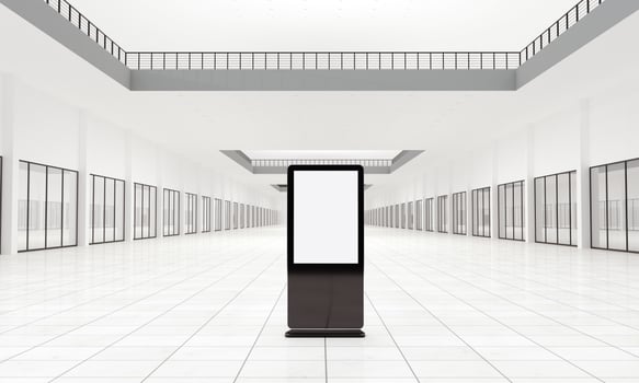 Totem and Kiosk Digital Signage 3d Rendered photo