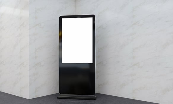 Totem and Kiosk Digital Signage 3d Rendered photo