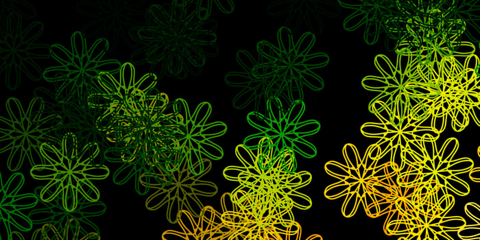 Dark Green, Red vector backdrop with chaotic shapes.
