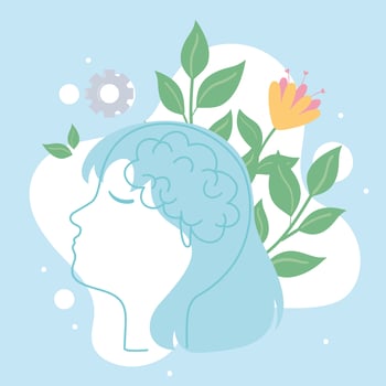 mental health calm vector
