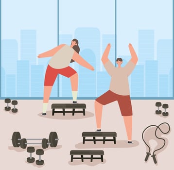 people with bench vector