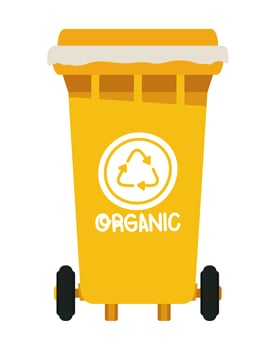 organic recycling bin vector