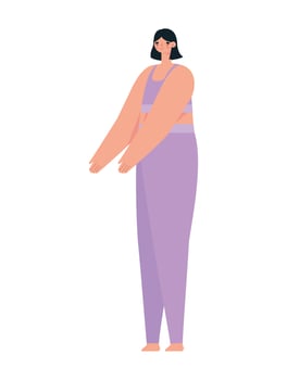 fitness woman icon vector