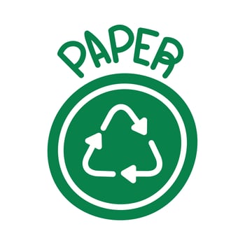 paper recycling symbol vector