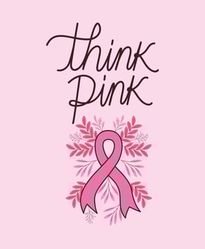 think pink card vector