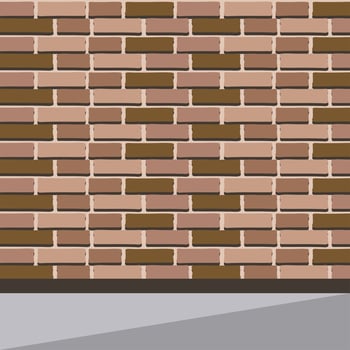 brown wall and floor vector