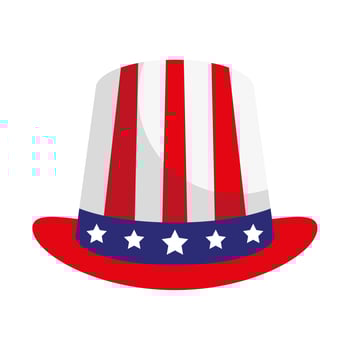usa flag in tophat vector