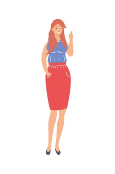 girl with thumb up vector