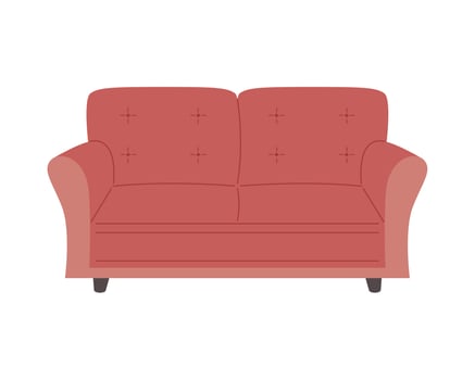 couch of red color vector