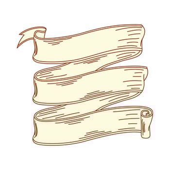 spiral sketch ribbon vector