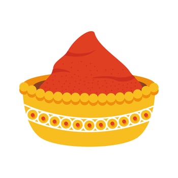 Indian powder bowl vector