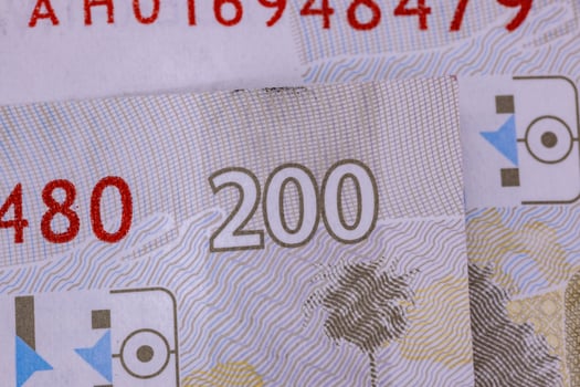 New two hundred brazilian real banknote photo
