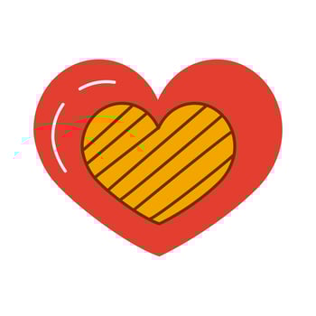 heart love decoration vector