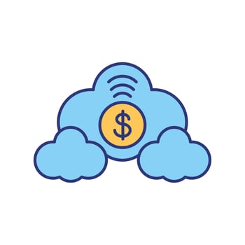 cloud online payment vector