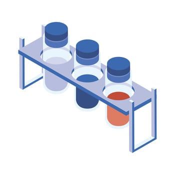 Chemistry tubes set vector