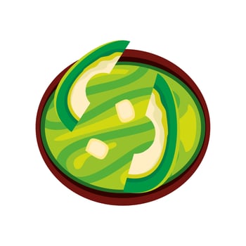 bowl with guacamole vector