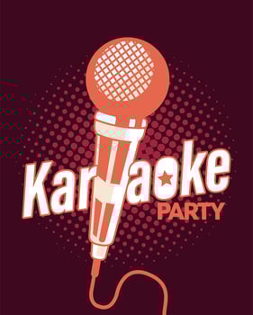 karaoke party poster vector