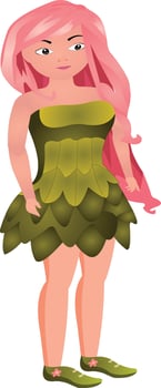Girl full rig character vector artwork