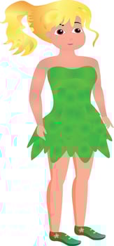 Girl full rig character vector artwork