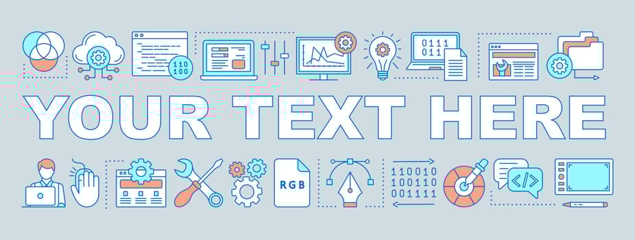 Website tools word concepts banner vector