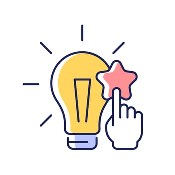 Fact analysis and evaluation RGB color icon vector
