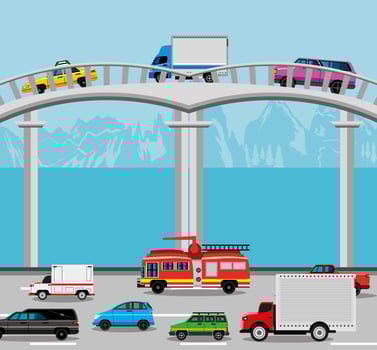 highway traffic transport vector