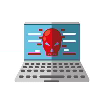 laptop cyber crime vector