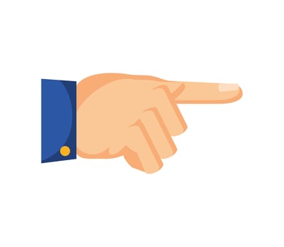 pointing hand gesture vector