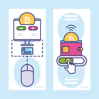 mobile payment banner vector