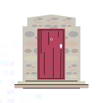 rustic front door vector