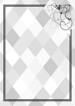 mosaic frame with grapes on a gray background vector