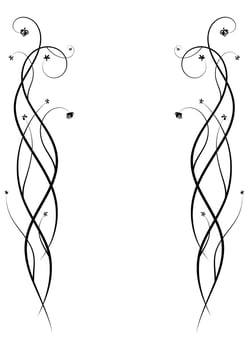 new ivy with berries and leaves frame ornament. vector