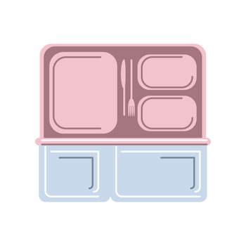 stainless food tray vector
