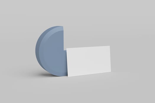 Perspective Landscape Business Card Mockup photo
