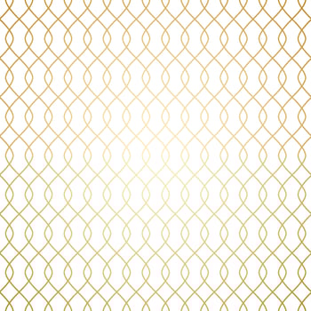 Luxury golden art deco linear simple seamless pattern, white and gold colors vector