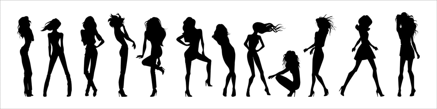 High Quality Women Silhouettes vector