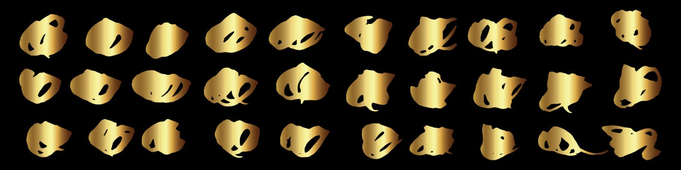 Set of gold circles. vector illustration