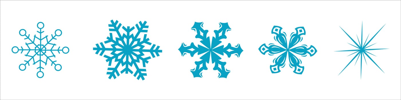 snowflakes set vector eps 10