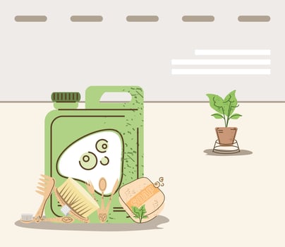 eco and environment friendly products vector