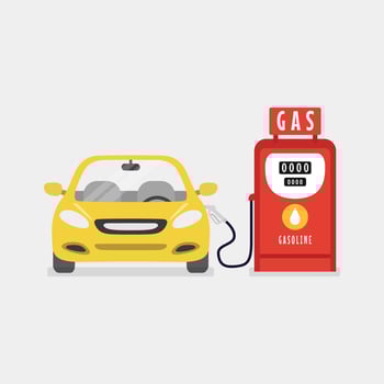 Gas petroleum petrol refill station. vector