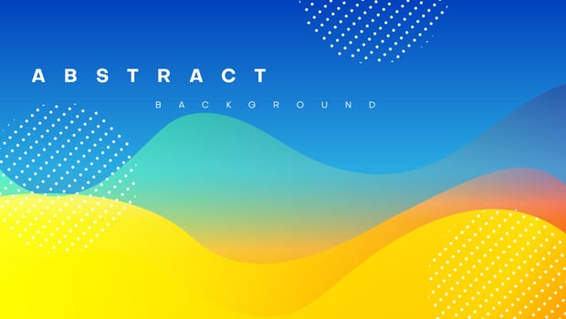 blue and orange dynamic background. abstract fluid geometric shape with halftone vector