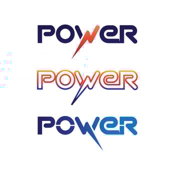 the power vector, flash ogo and thunderbolt and icon electricity illustration template design vector