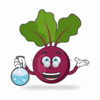 The Onion Purple mascot character becomes a scientist. vector illustration