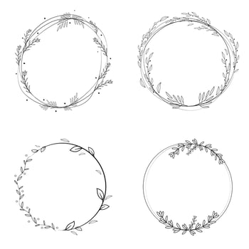 floral radial design vector